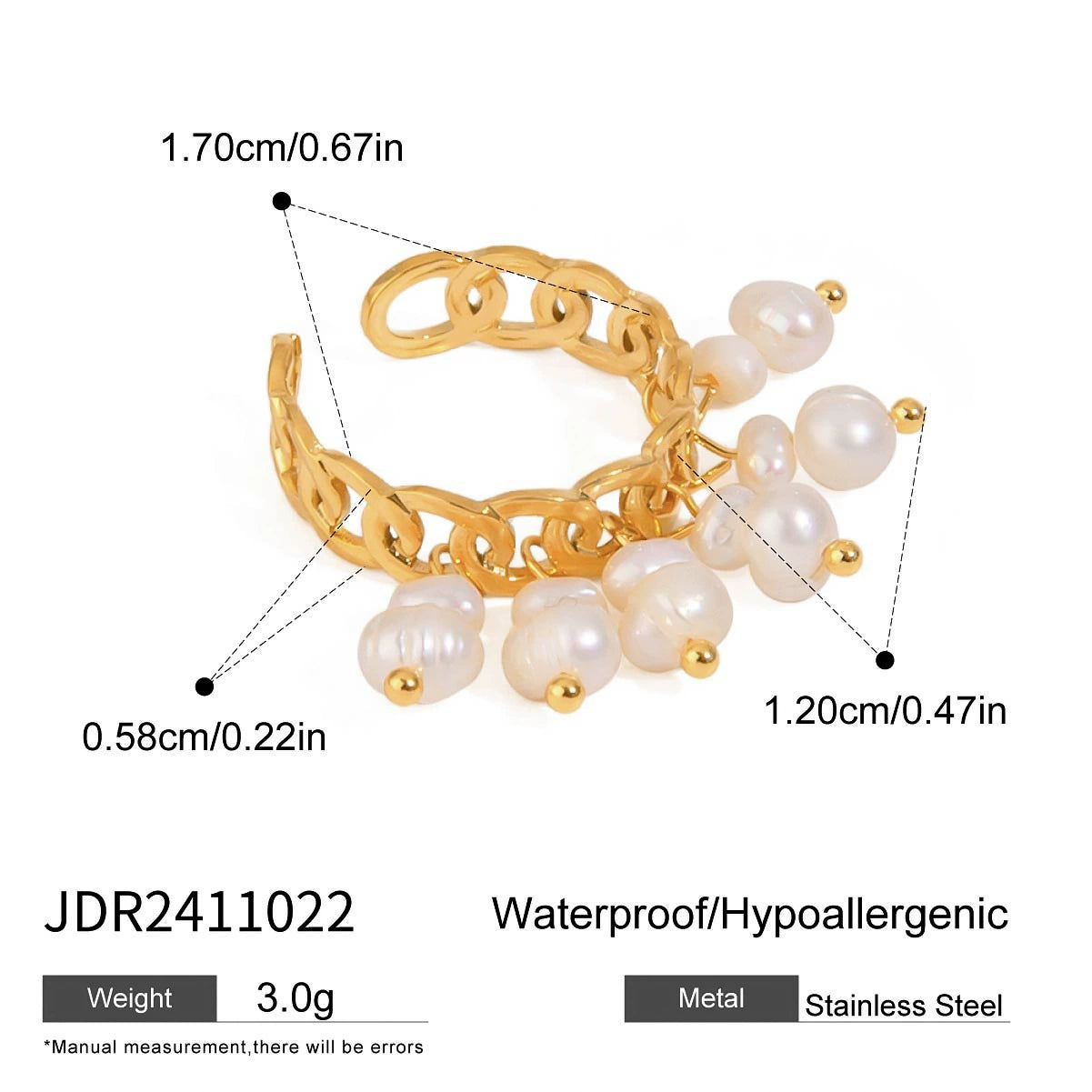 Keegan Freshwater Pearl Ring Set - JDR2411022 [2CWLMHRG]