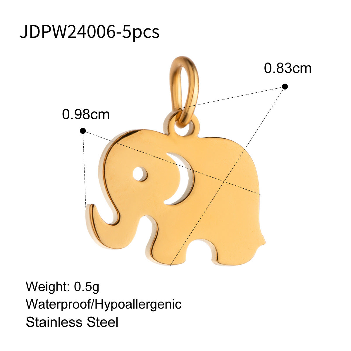 Vivianne Assorted Charm Pendants - JDPW24006-5pcs [BKAZ1XSY]