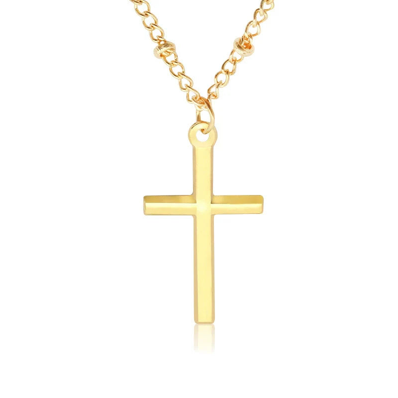 Avelyn Layered Cross Necklace - KC Gold Tone 2