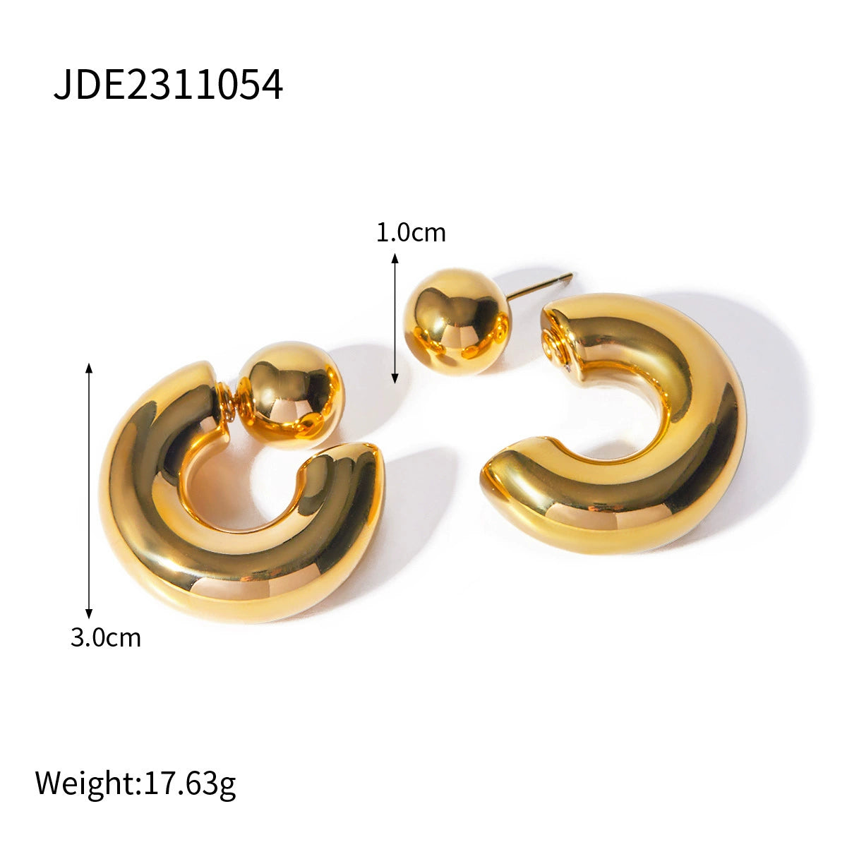 Abbey Zircon C-Hoop Earrings - Style JDE2311054 [F7EF92P0]