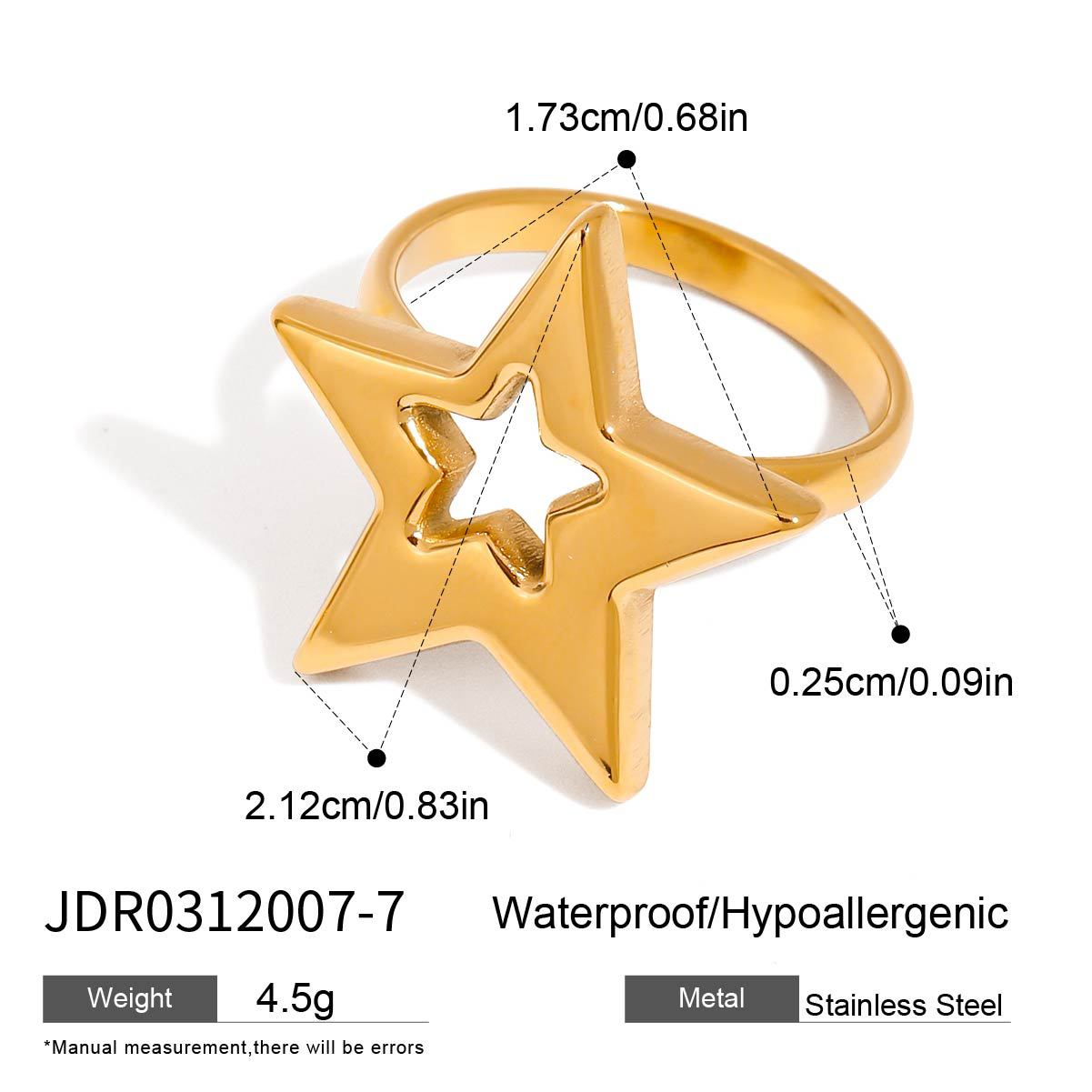Heather Celestial Star Ring - Star Design [2W9QOTVM]