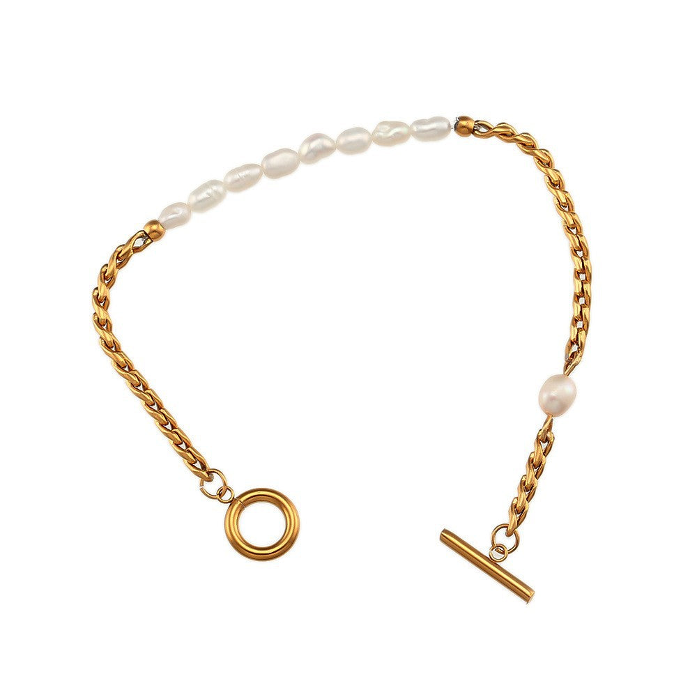 Siyona Freshwater Pearl Collection - Braided Rope Freshwater Pearl Bracelet [X1T56WME]