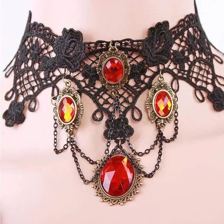 Amran Crystal Lace Choker - Style 30 [XBMI3OOB]