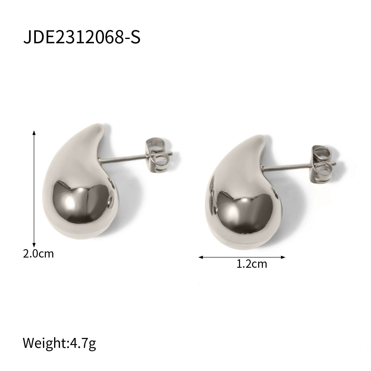 Damari Sculpted Waterdrop Earrings - JDE2312068-S [QKND4I93]