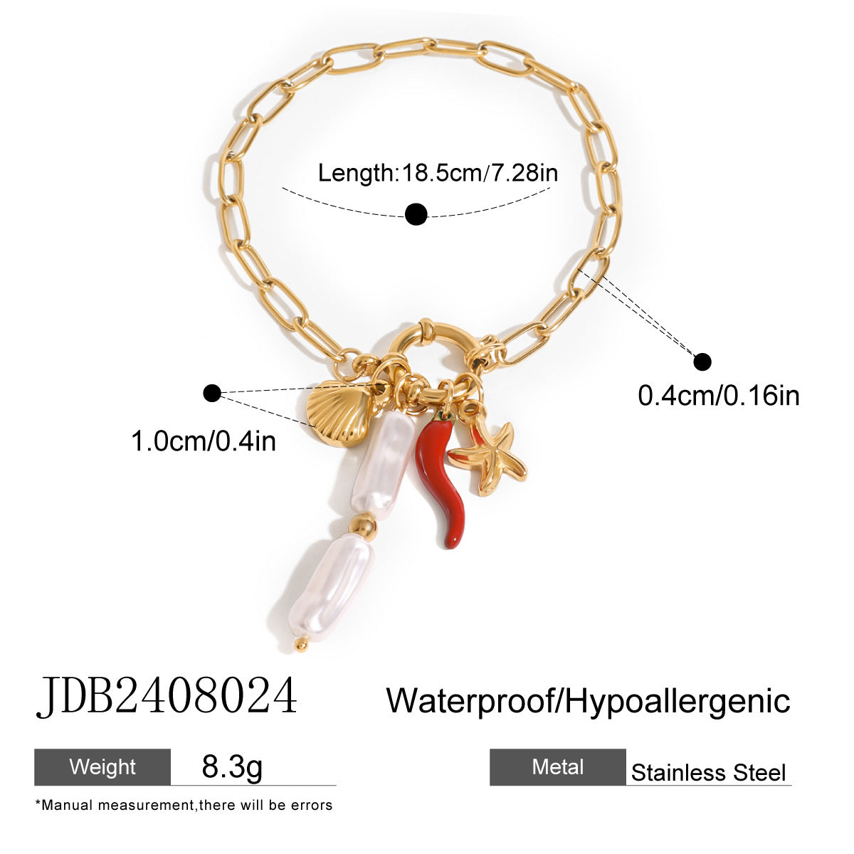 Sadia Starfish Pearl Layered Necklace - Silver Tone [08CPDN5D]