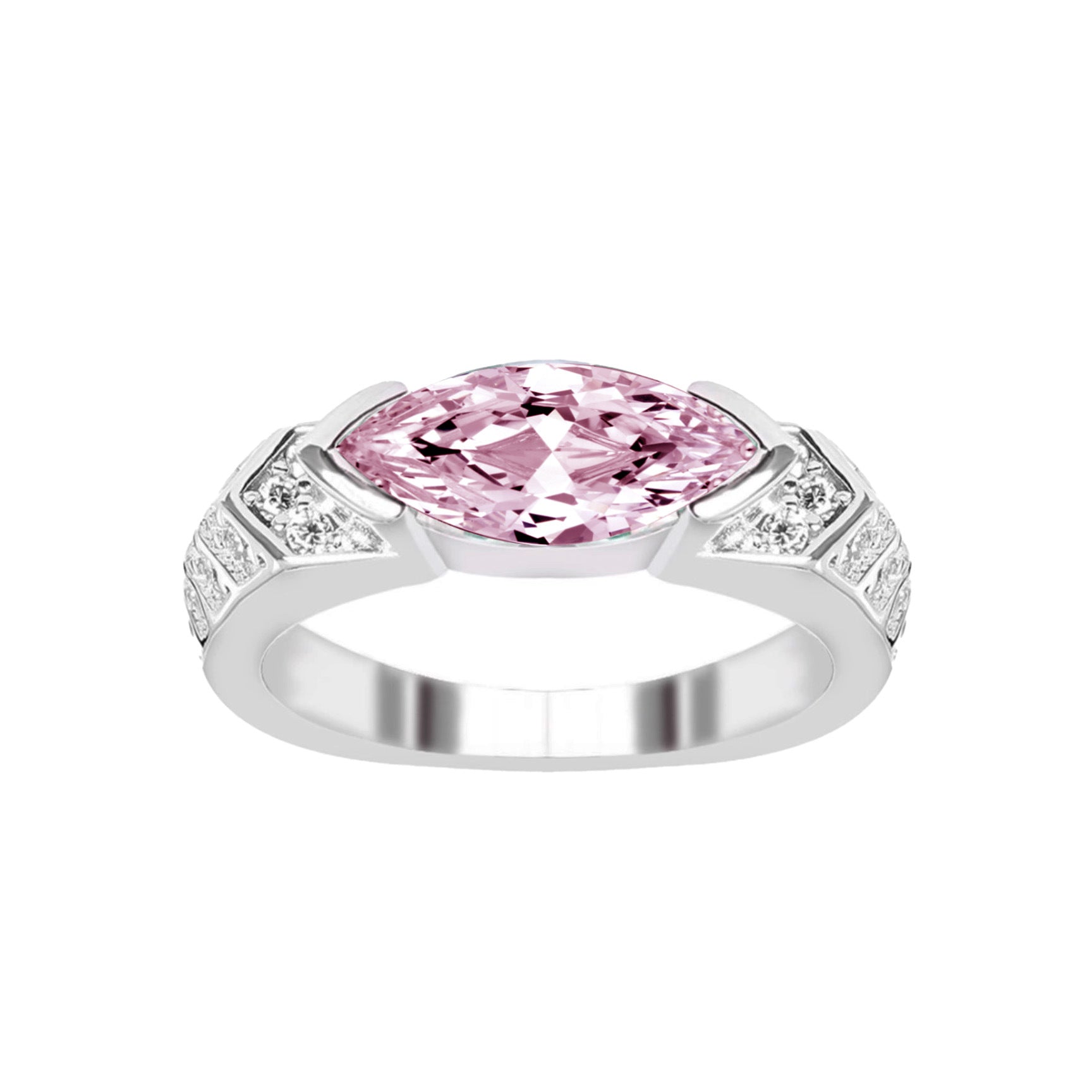 Amilliana Moissanite Horus Ring - Pink Crystal [SHZG42ZX]