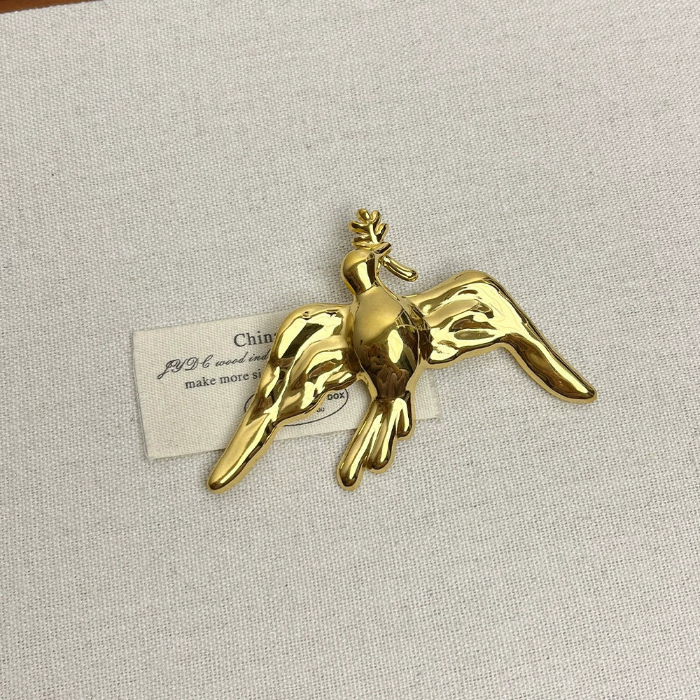 Porter Peace Dove Brooch - Gold [6PX03CL4]
