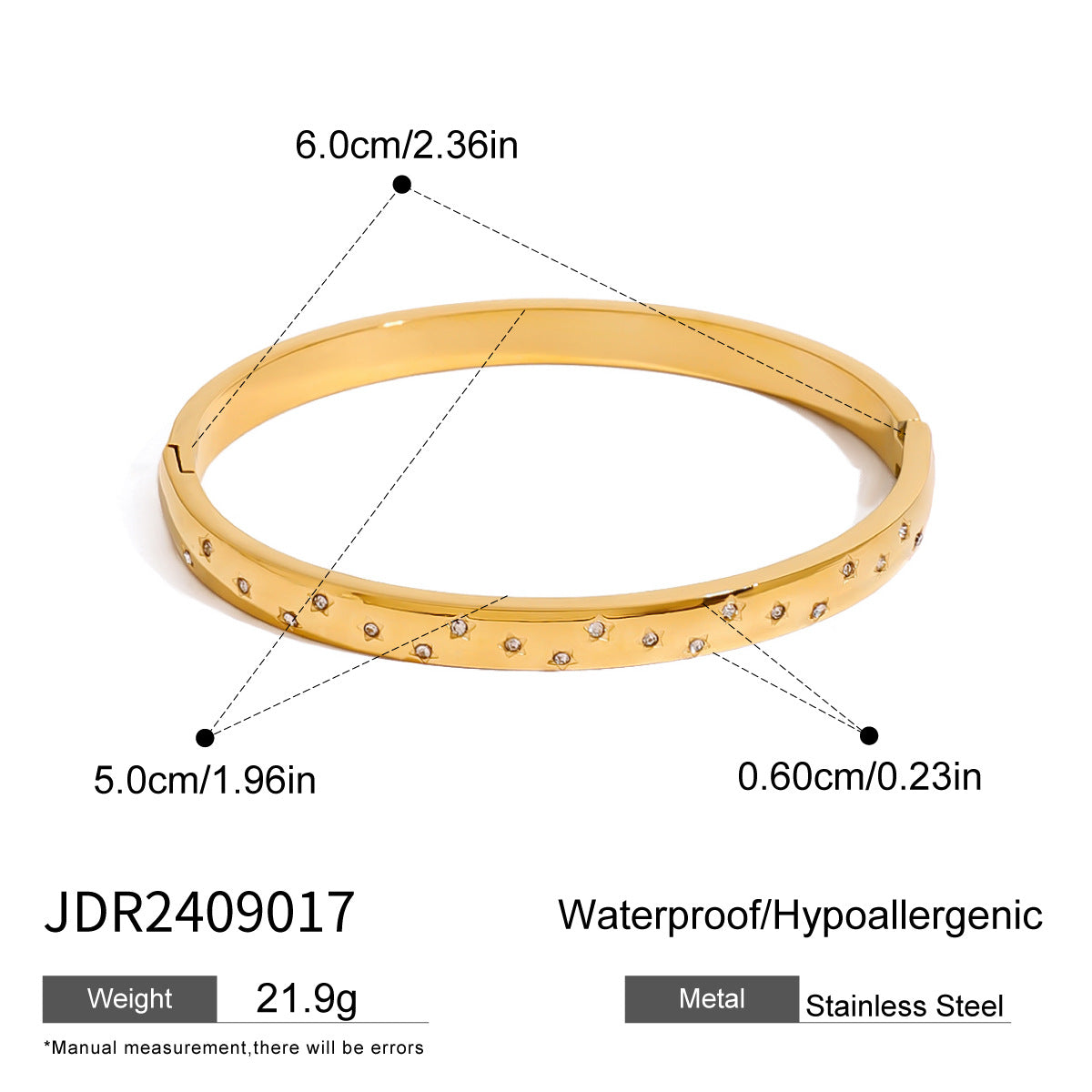 Ayda Zircon Buckle Bracelet - JDR2409017 [W1BQ82Y9]