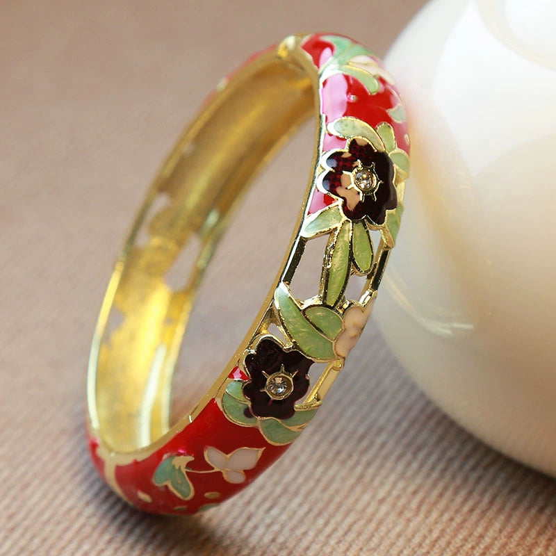 Sahasra Han Cloisonné Bracelet - Pink [KS2WN4J5]