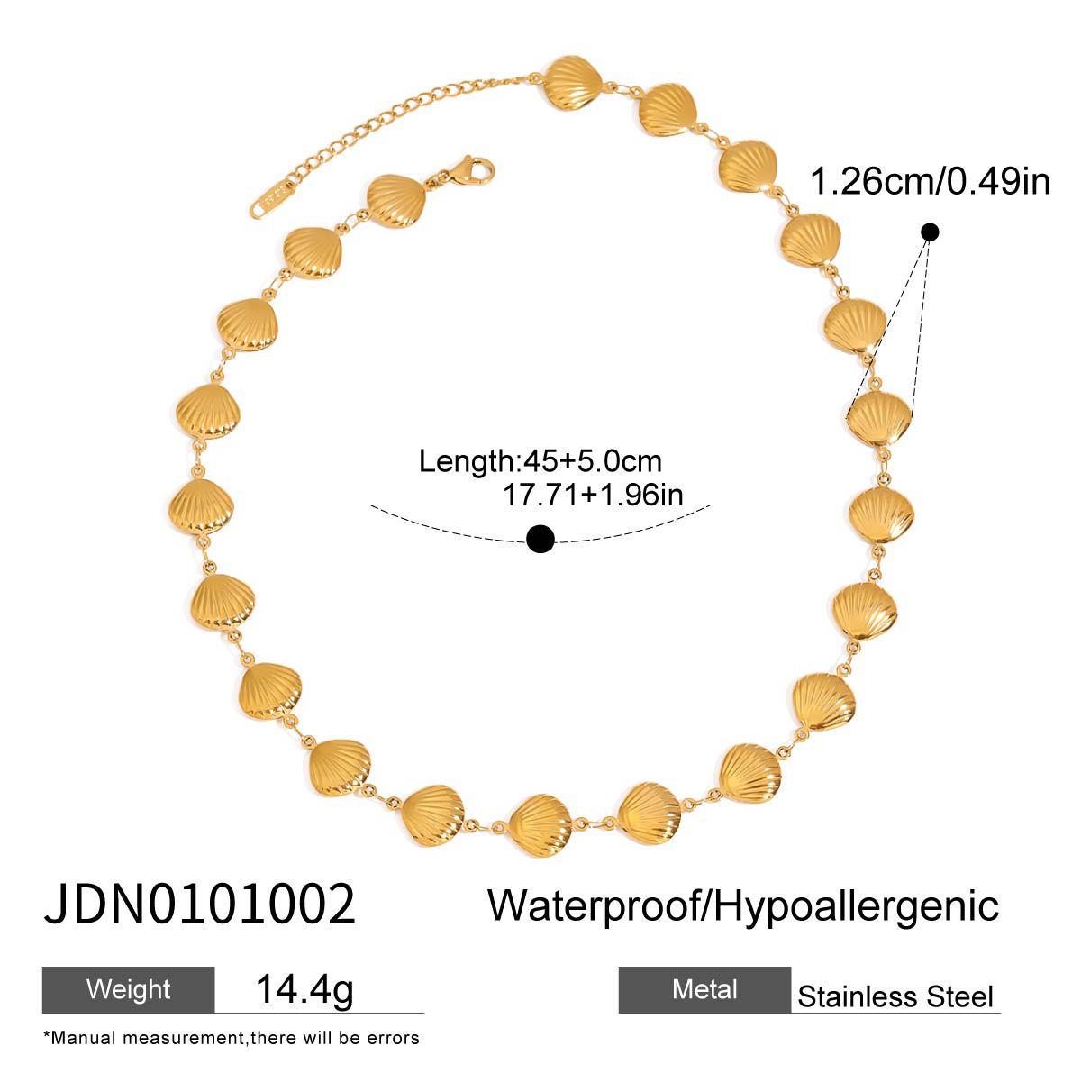 Ammy Gold Shell Jewelry Set - JDN0101002 [E9RVU794]