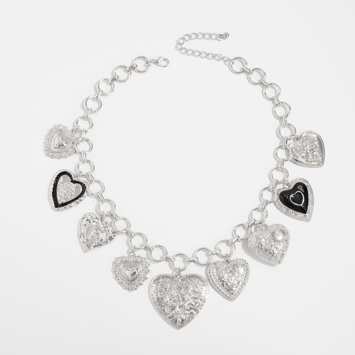Lyrica Molten Heart Necklace - Silver [73TK4ORD]