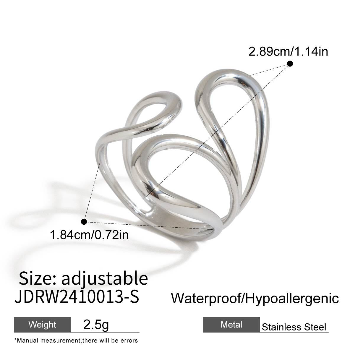 Sanvi Geometric Line Rings - JDRW2410013-S [V6POJJ2H]