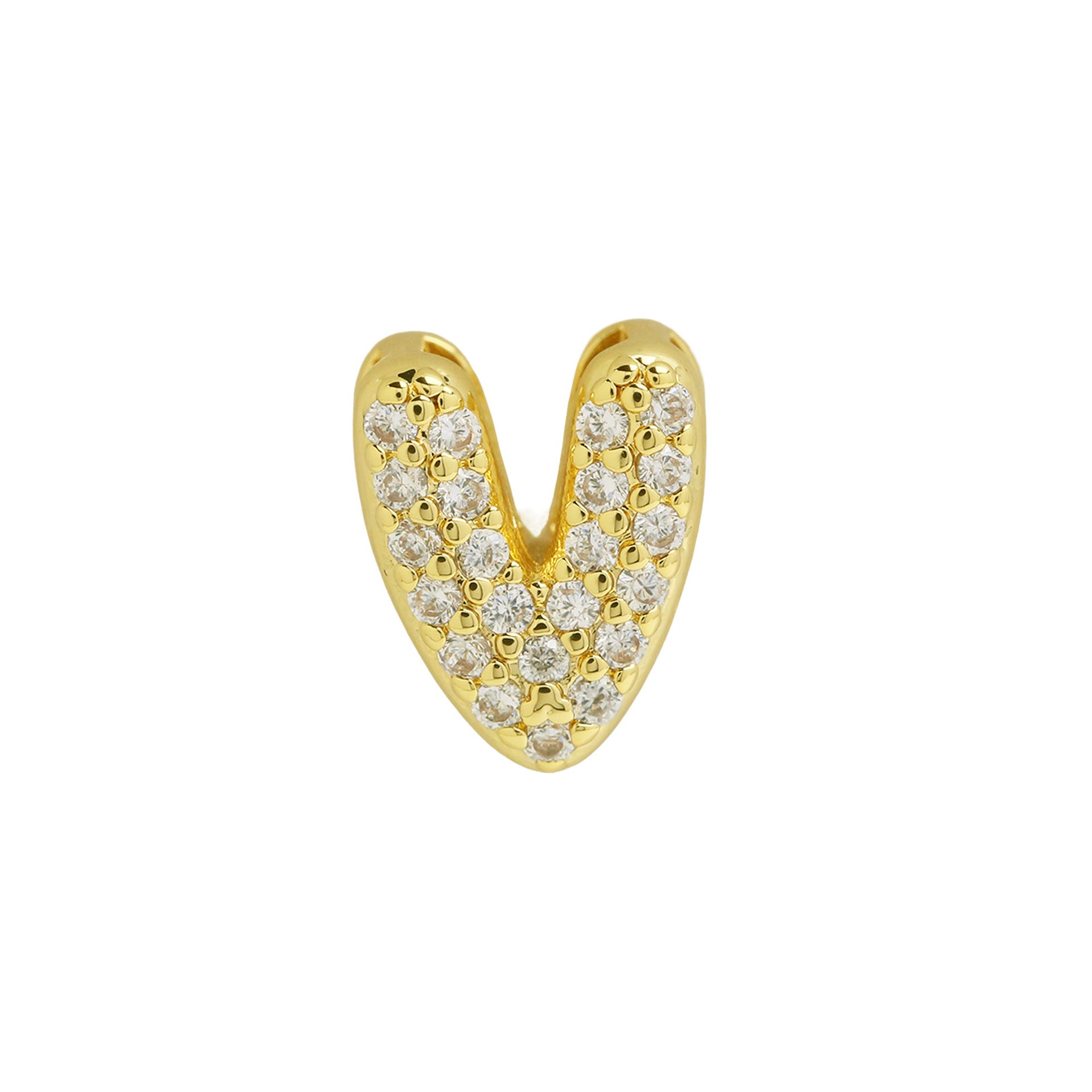 Makinley Bubble Letter Charm - Gold Pendant V [NLWTE5EE]