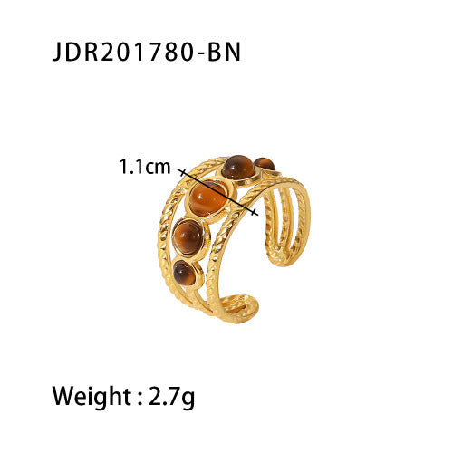 Quinley Chunky Gemstone Ring - JDR201780-BN [M7N6PLHW]