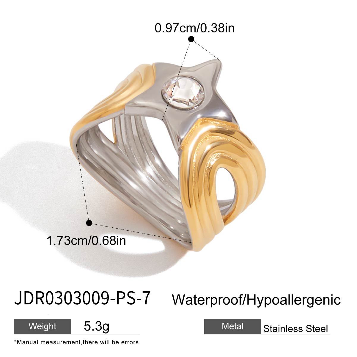 Willamina Starburst Stacking Ring - JDR0303009-PS-7 [GXCI35A8]