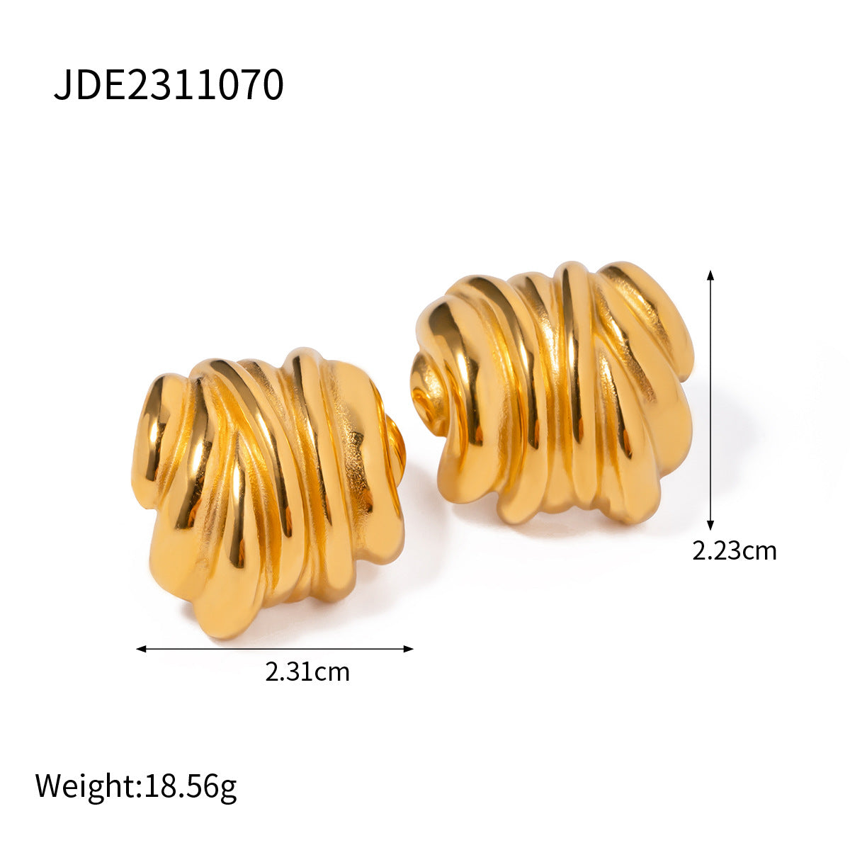 Jalyssa Wavy Bar Earrings - JDE2311070 [VX2C4REE]