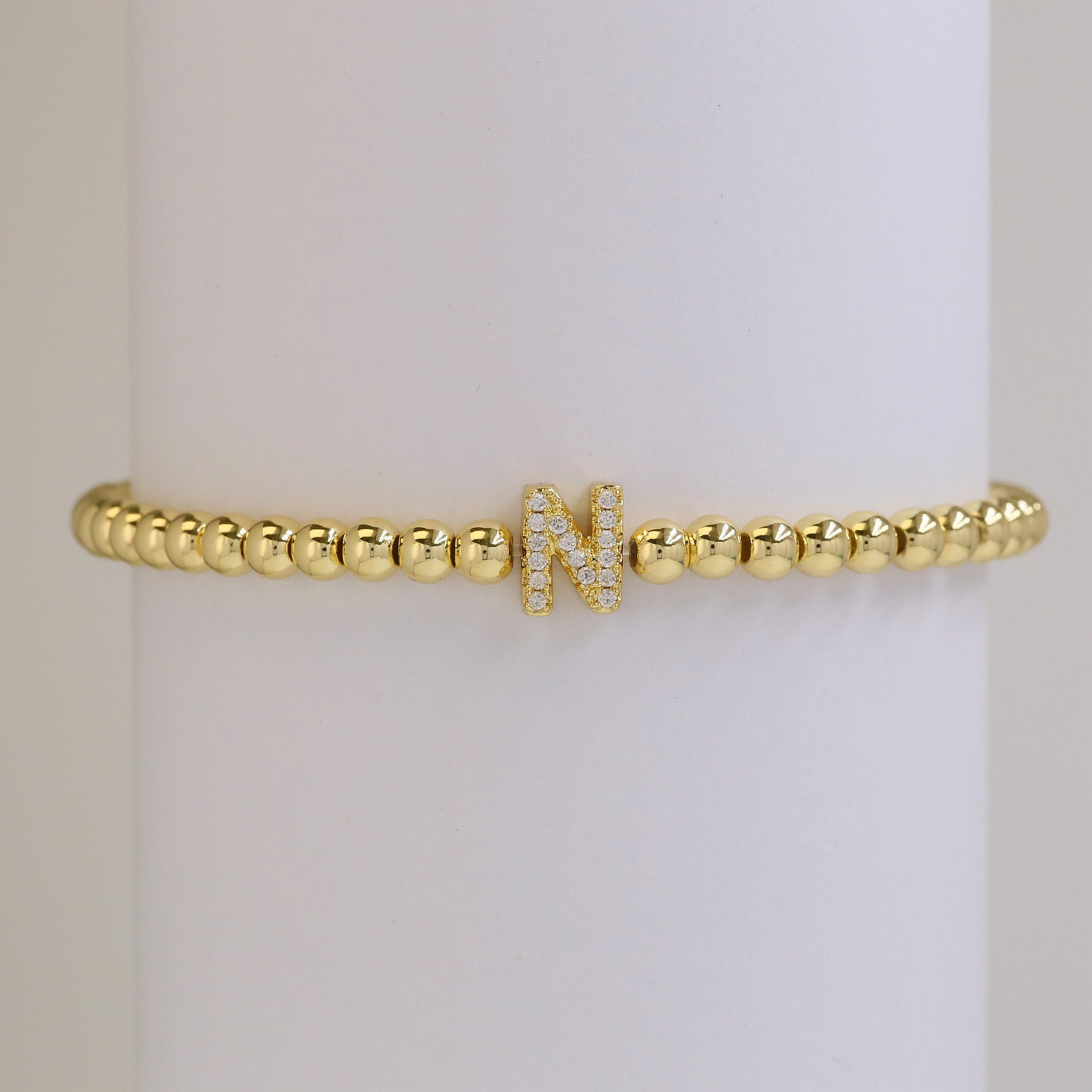 Mikah Micro-Inlay Initial Bracelet - N [DJUY7ZU5]