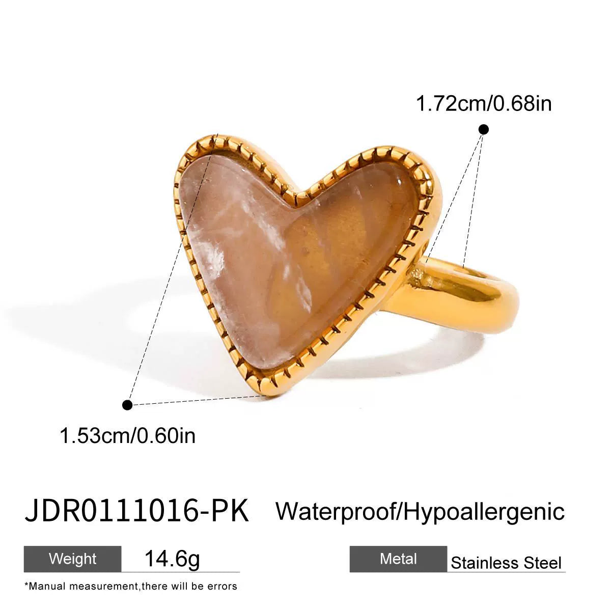 Nitara Luxe Heart Ring - Pink [EJYCKRHD]