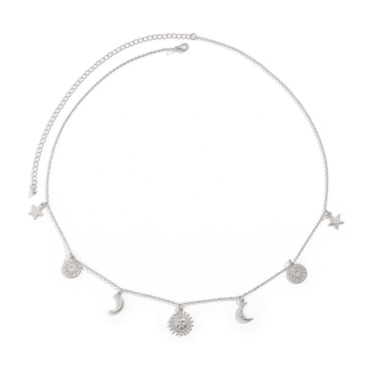 Ottilie Seashell Starfish Waist Chain - Star Moon Silver