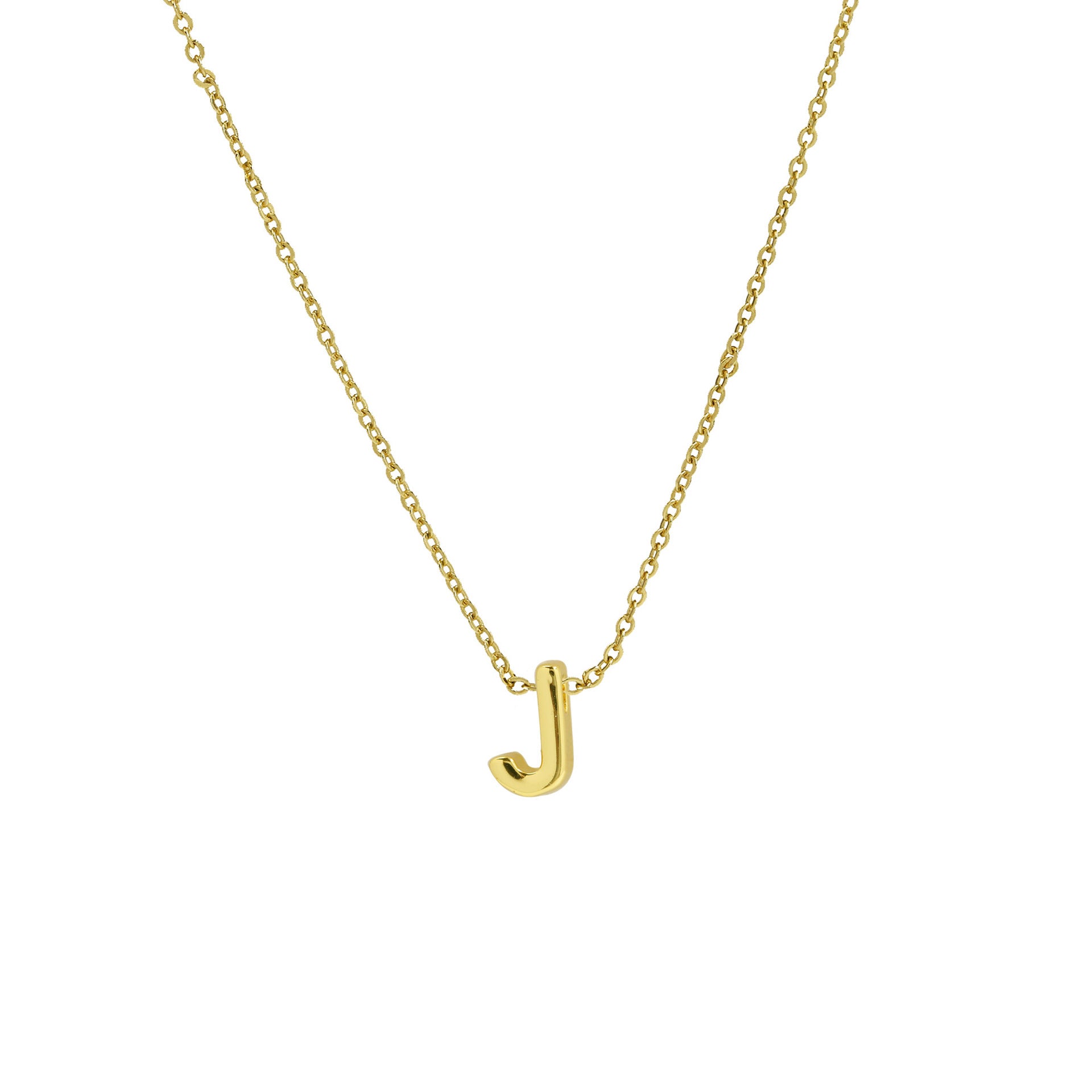 Agnes Initial Pendant Necklace - J [RTOMK9GP]
