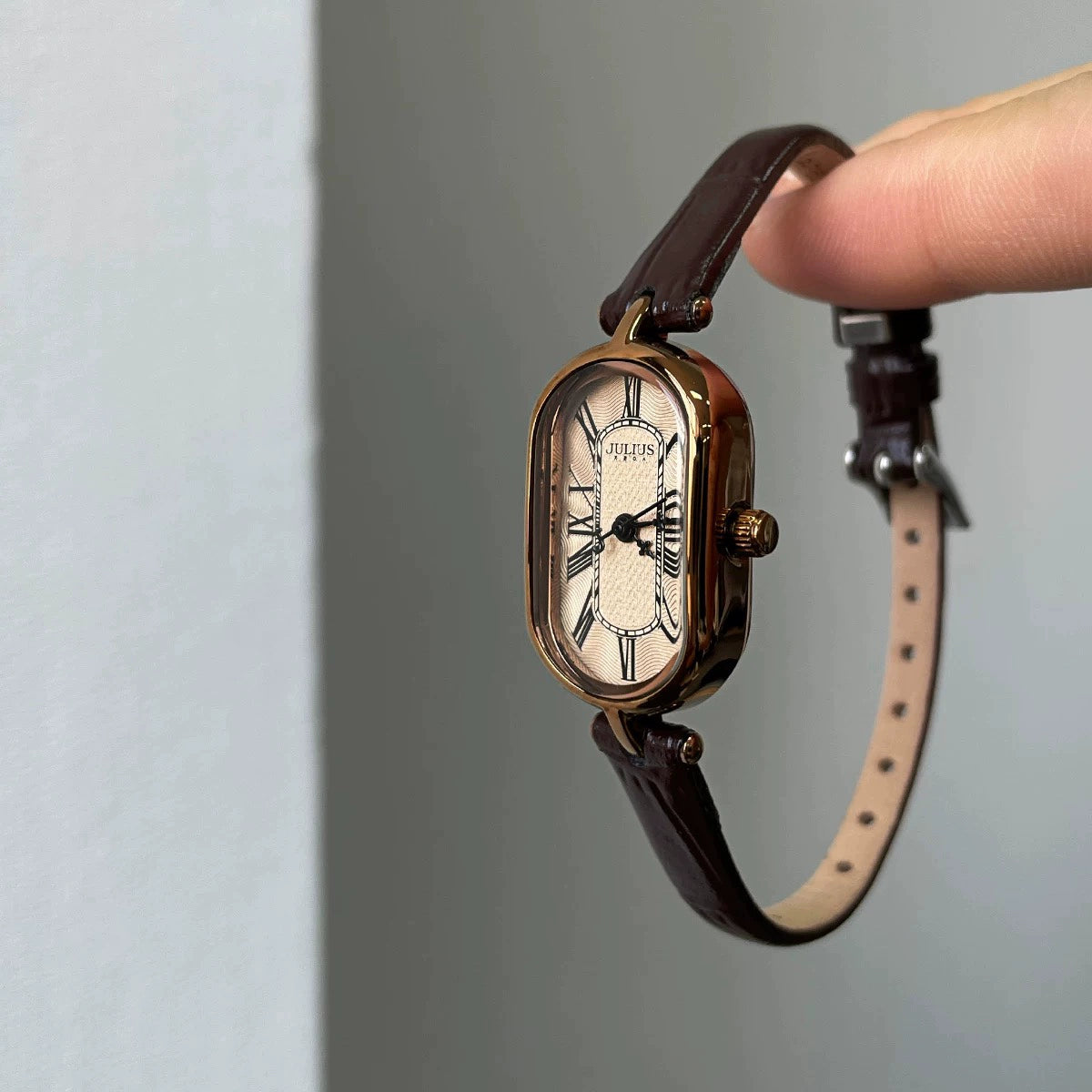 Evey Petite Oval Watch - Retro Brown [ABQOSNEK]