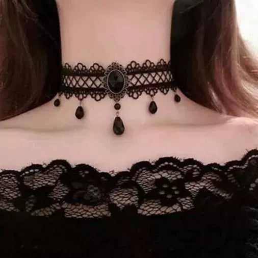 Amran Crystal Lace Choker - Style 12 [D19JCR8T]