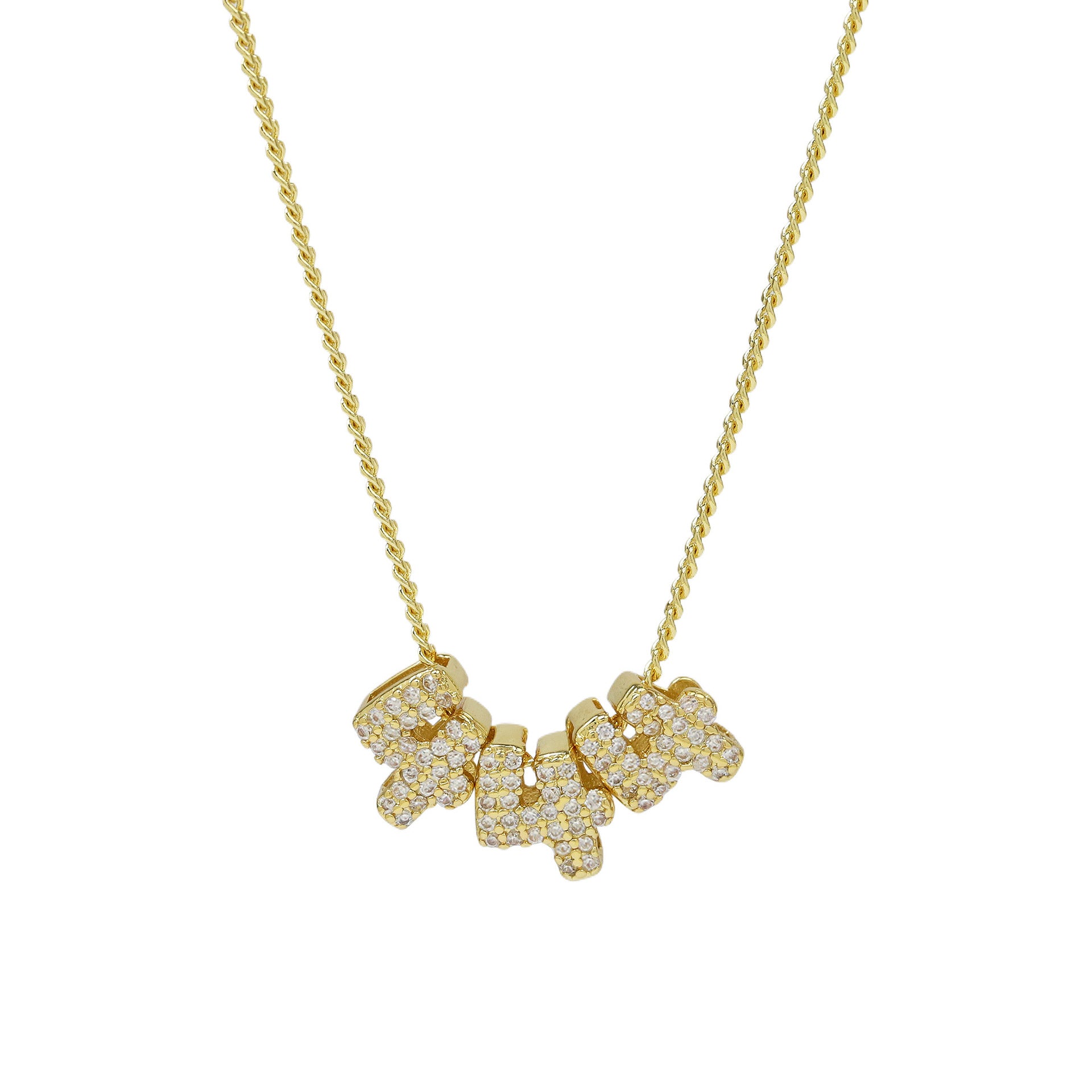 Christie Angel Number Pendant Necklace - 444 Gold [V0Z99SQS]