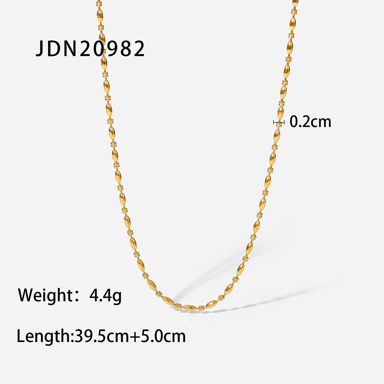 Miryam Gold Geometric Chain Necklace - JDN20982 [N89CGUTY]
