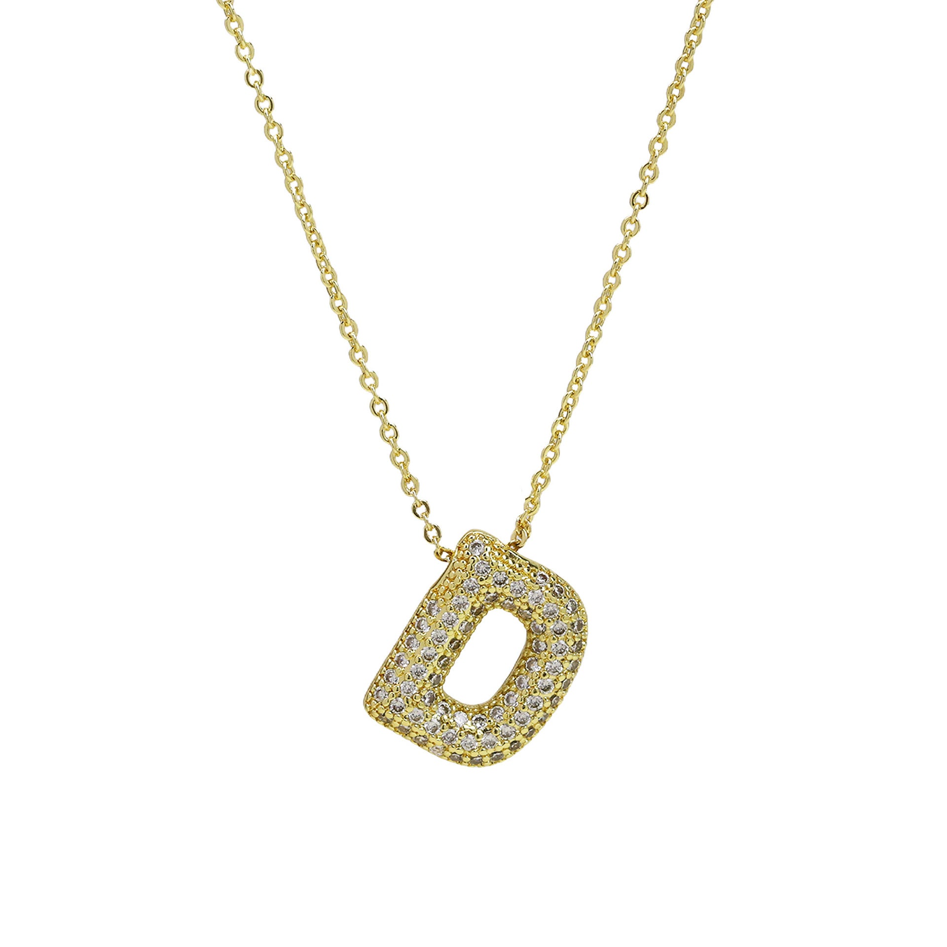 Zalia Gilded Bubble Letter Necklace - Necklace D [42QIT3QJ]