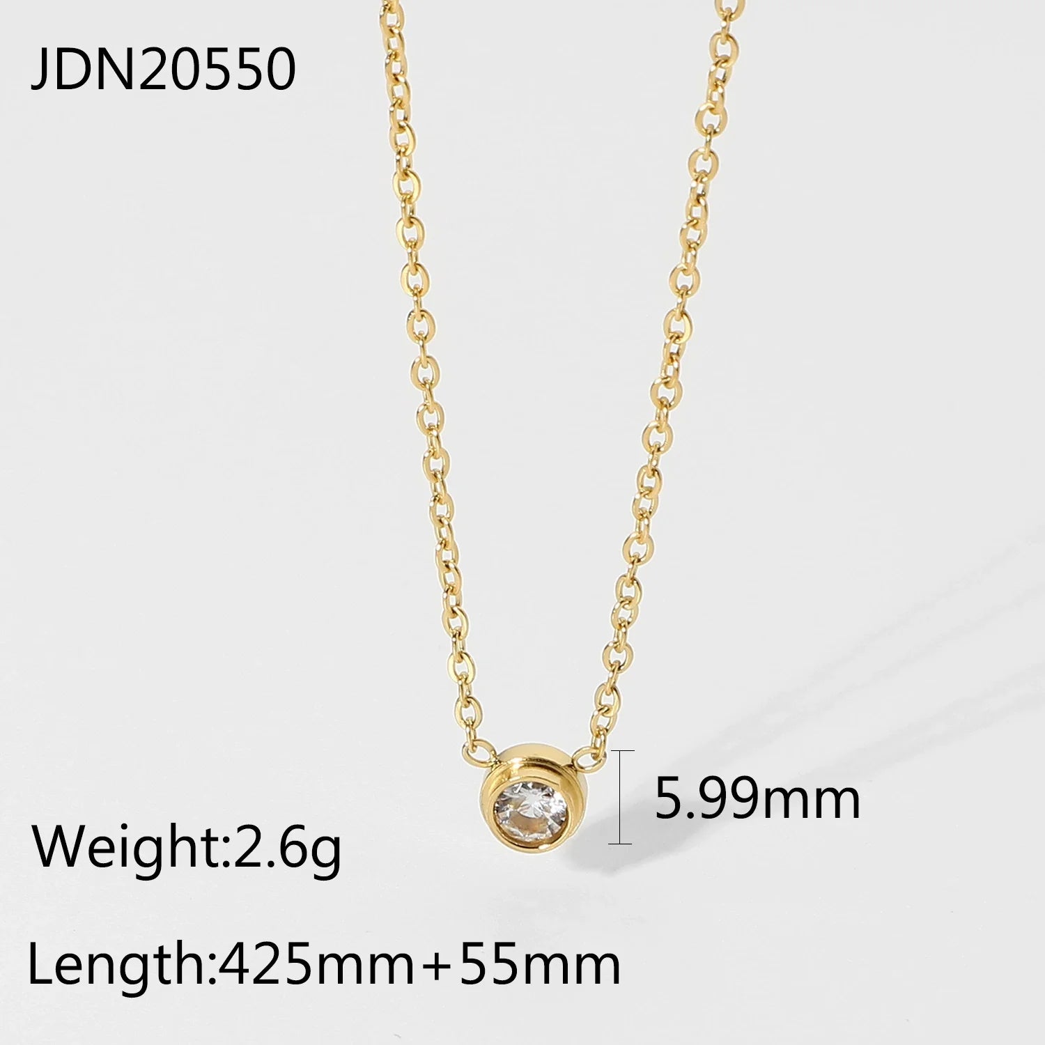 Estefany Layered Gold Pendant Necklace - JDN20550