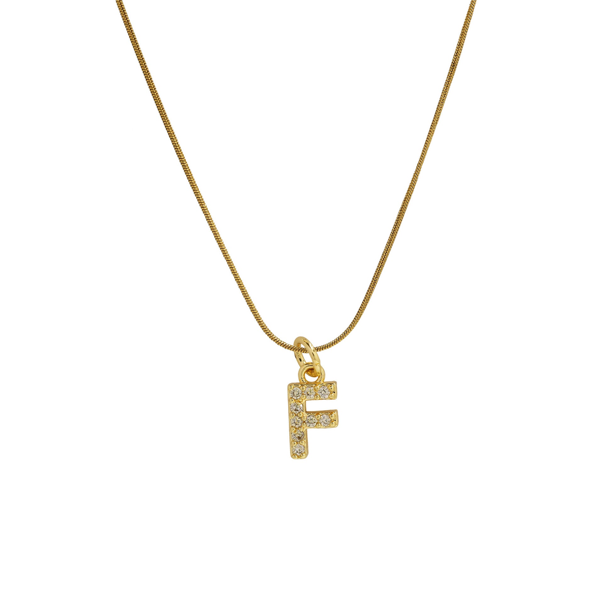 Killian Initial Zircon Necklace - F [KQJJ5B40]