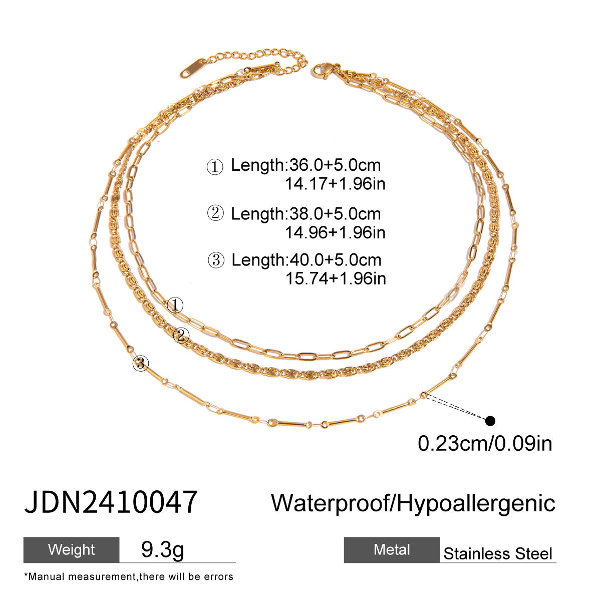 Etta Layered Heart Cross Necklace - JDN2410047 [PI3XNYJW]