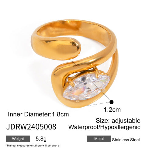 Annika Geometric Zircon Ring - JDRW2405008 [QKYUPB94]