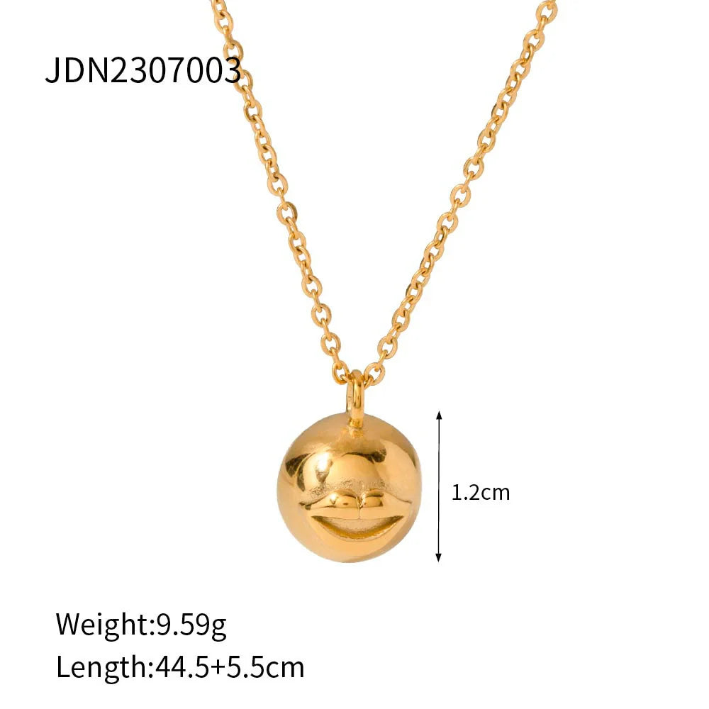 Saida Evil Eye & Lip Necklace - JDN2307003