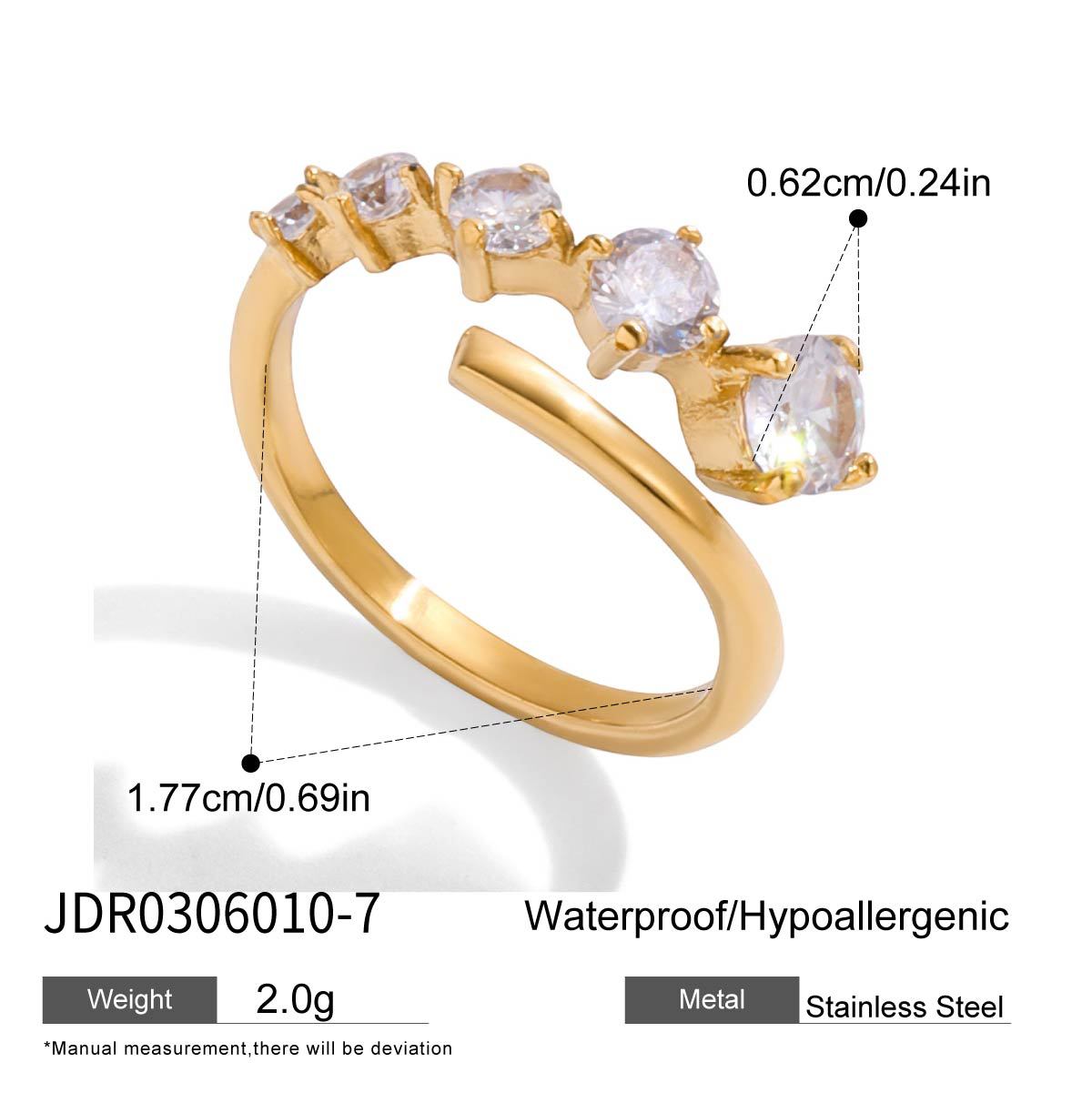 Nehemiah Geometric Stainless Steel Ring - JDR0306010-7 [J7W4V88L]