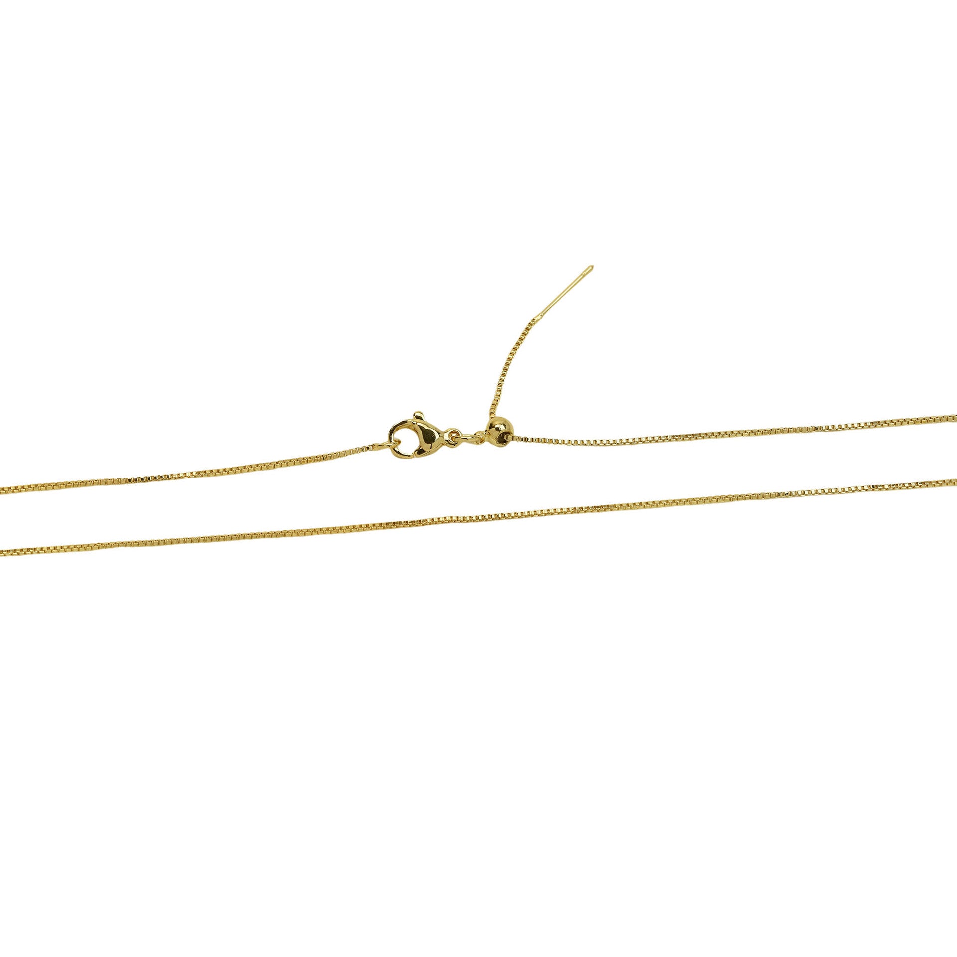 Devora Bubble Letter Necklace - Gold Tone Box Chain [WPJZEQOE]