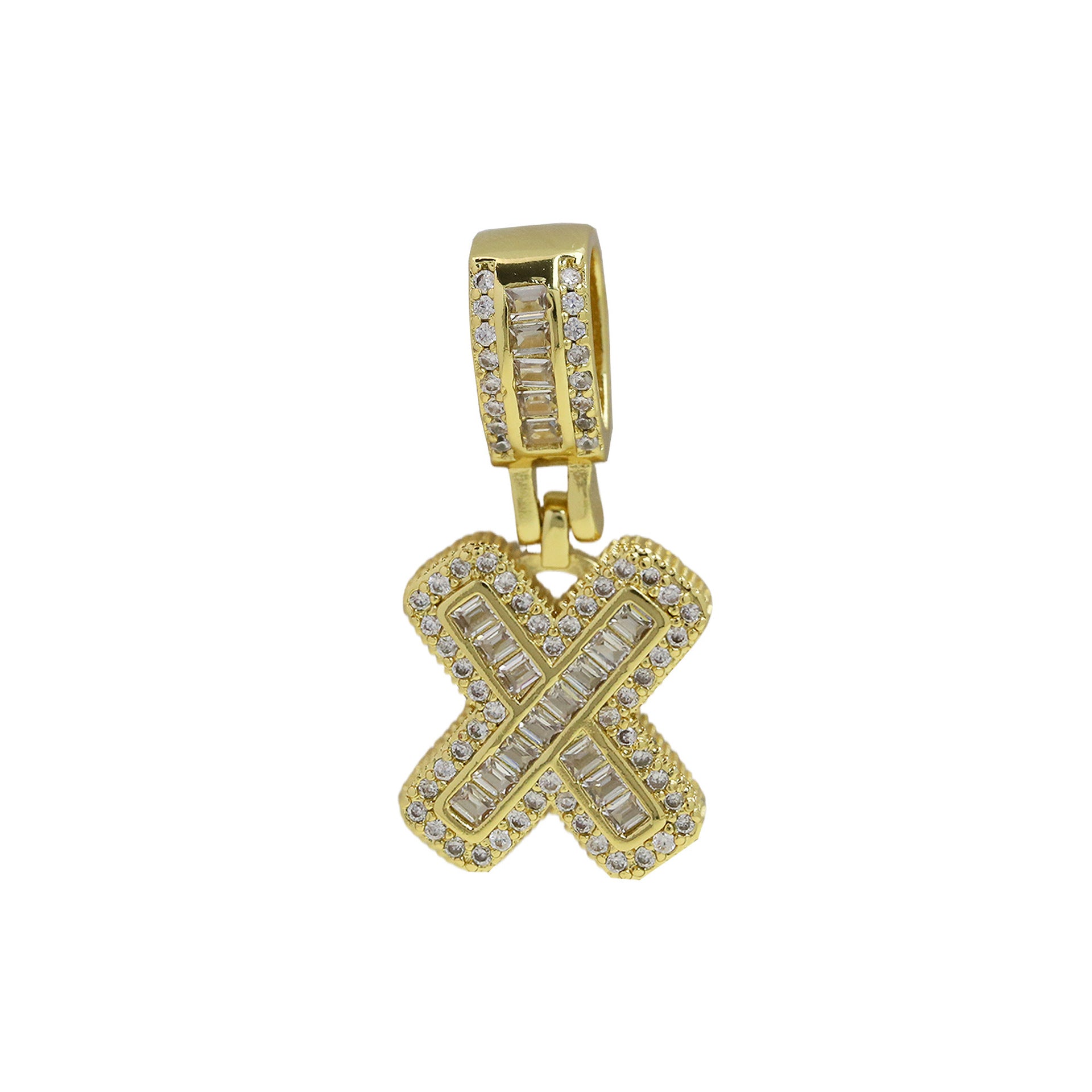 Maida Gold Letter Pendant Necklace - Gold Pendant X [OHQGFHUZ]