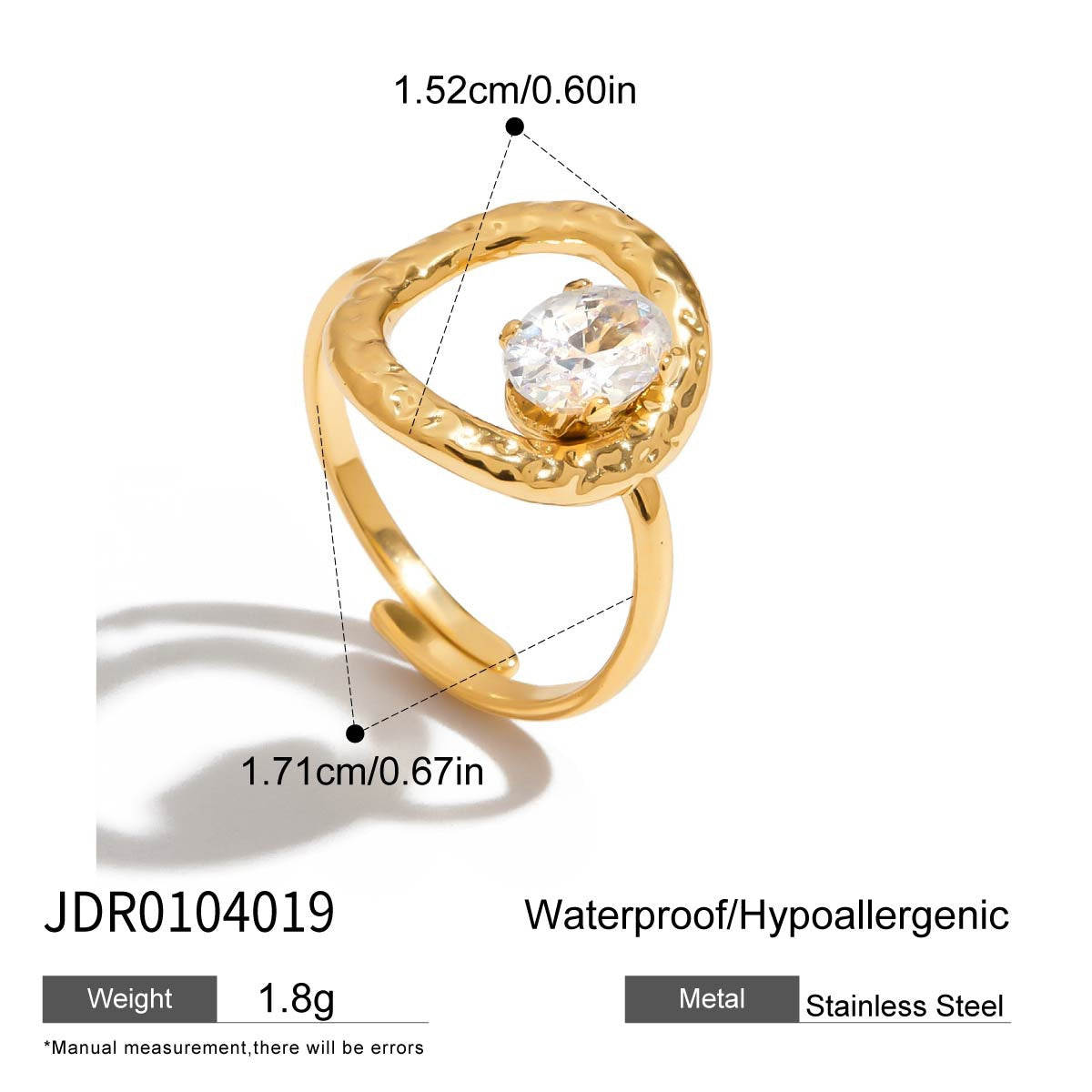 Lucille Elegant Zircon Ring - JDR0104019 [RC5R31PA]