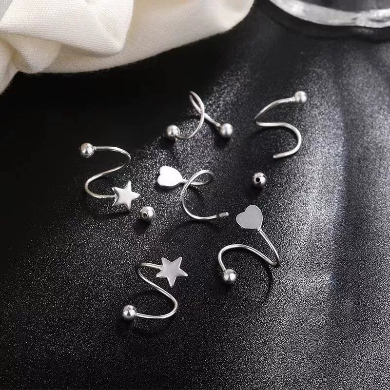 Rozalynn Dainty Everyday Studs - Star, Heart & Ball Set (6 Pcs)