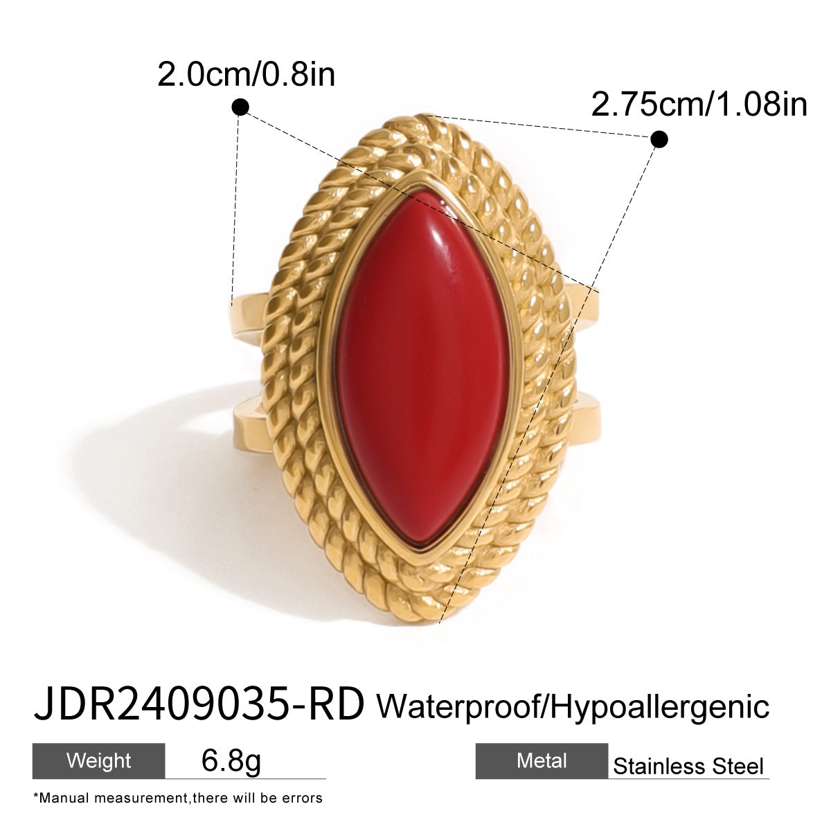 Aylah Red Agate Heart Set - JDR2409035-RD [C5UQEYJB]