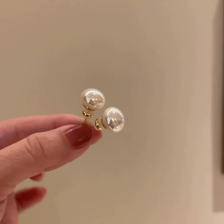Philomena French Pearl Studs - Pearl Stud Earrings (12mm)