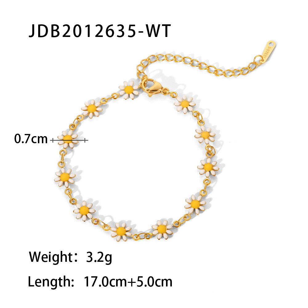 Adair Daisy Charm Jewelry Set - JDB2012635-WT [EY2CSJIT]