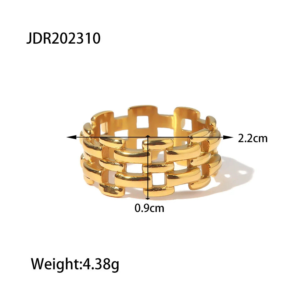 Aysha Hollow Band Ring - Size 8