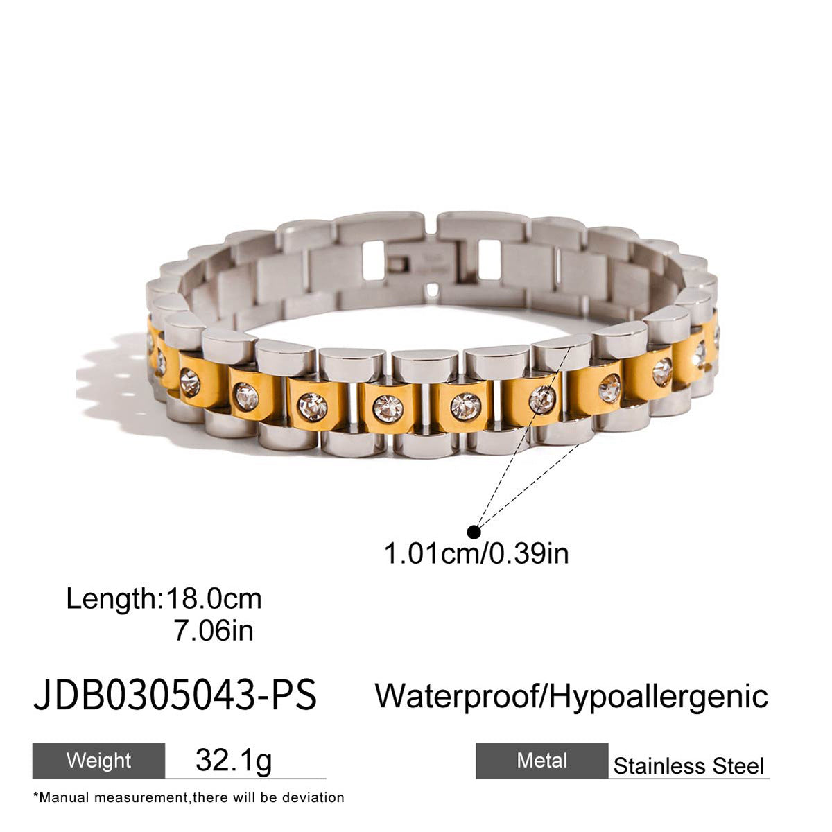 Riva Pave Link Bracelet - JDB0305043-PS [89DSHI0X]