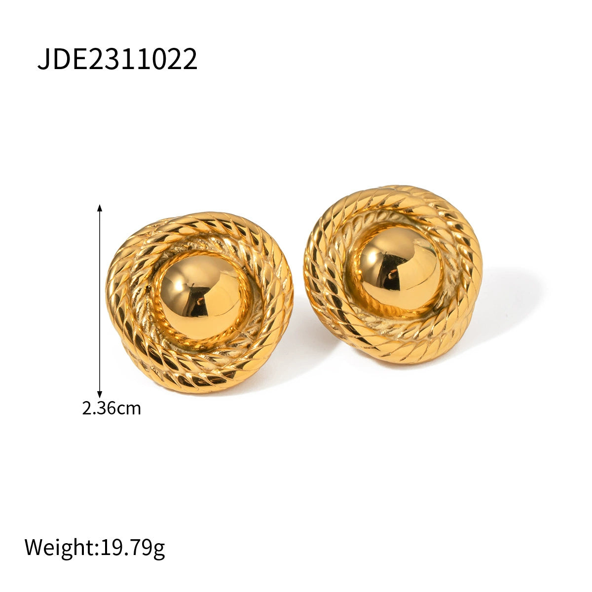 Salome Geometric Stud Earrings - JDE2311022 [C5BQR9Z0]