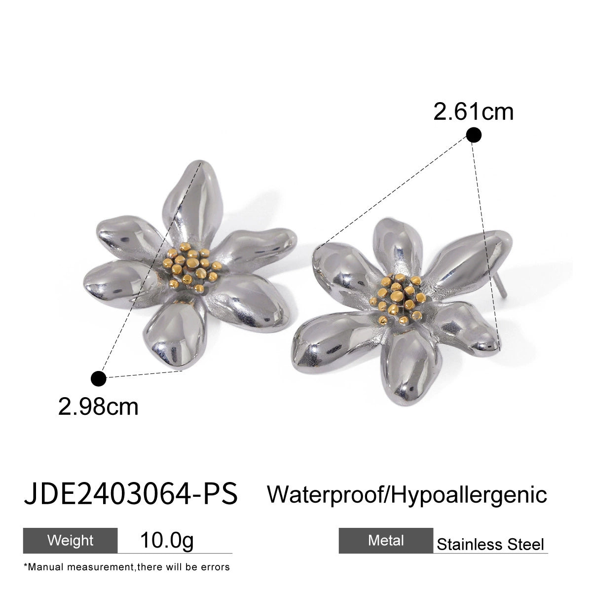 Mai Two-Tone Steel Earrings - JDE2403064-PS [SGQ33953]