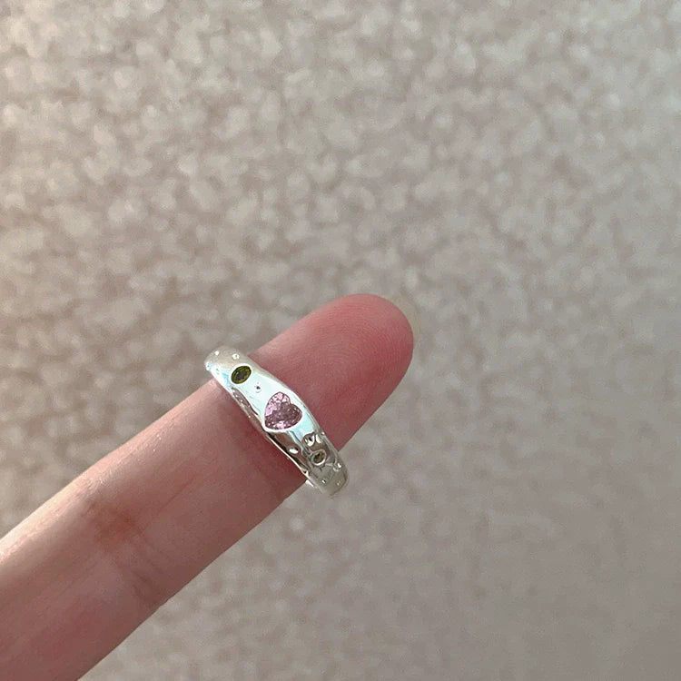 Journei Pink Zircon Flower Ring - Style 5