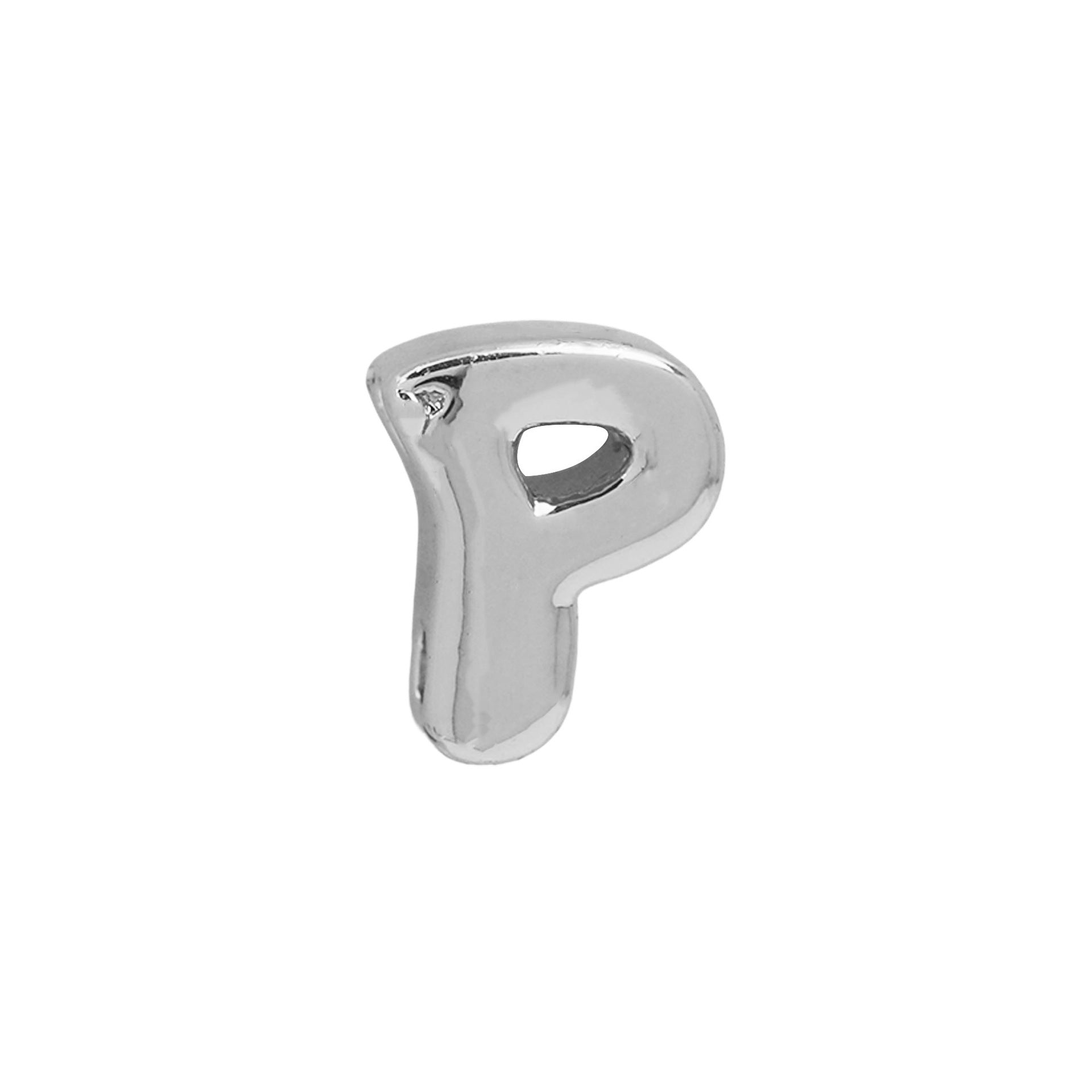 Jamyah Custom Initial Jewelry - Silver P (Pendant Only) [WGD6RPR9]