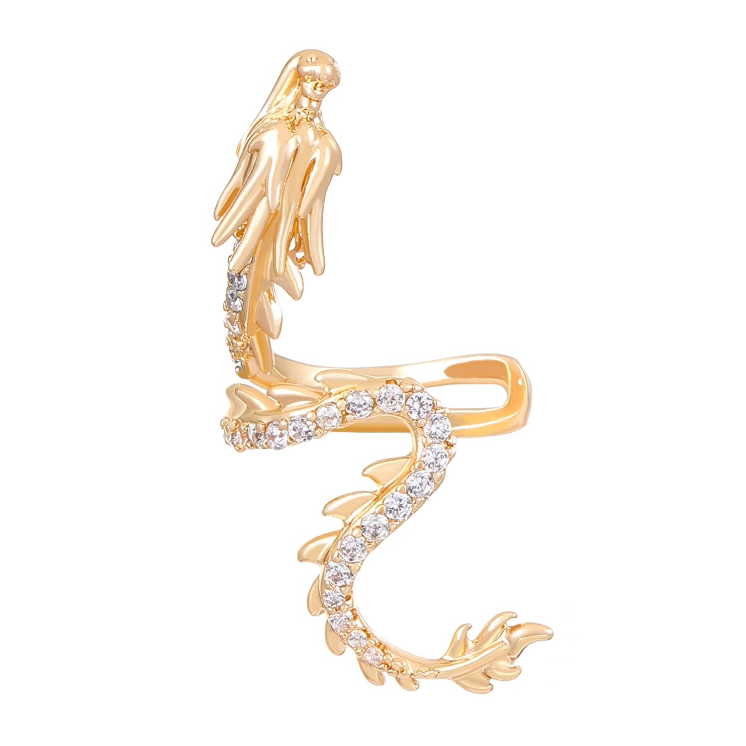 Dulcemaria Dragon Ear Cuff - KC Gold (Right Ear)