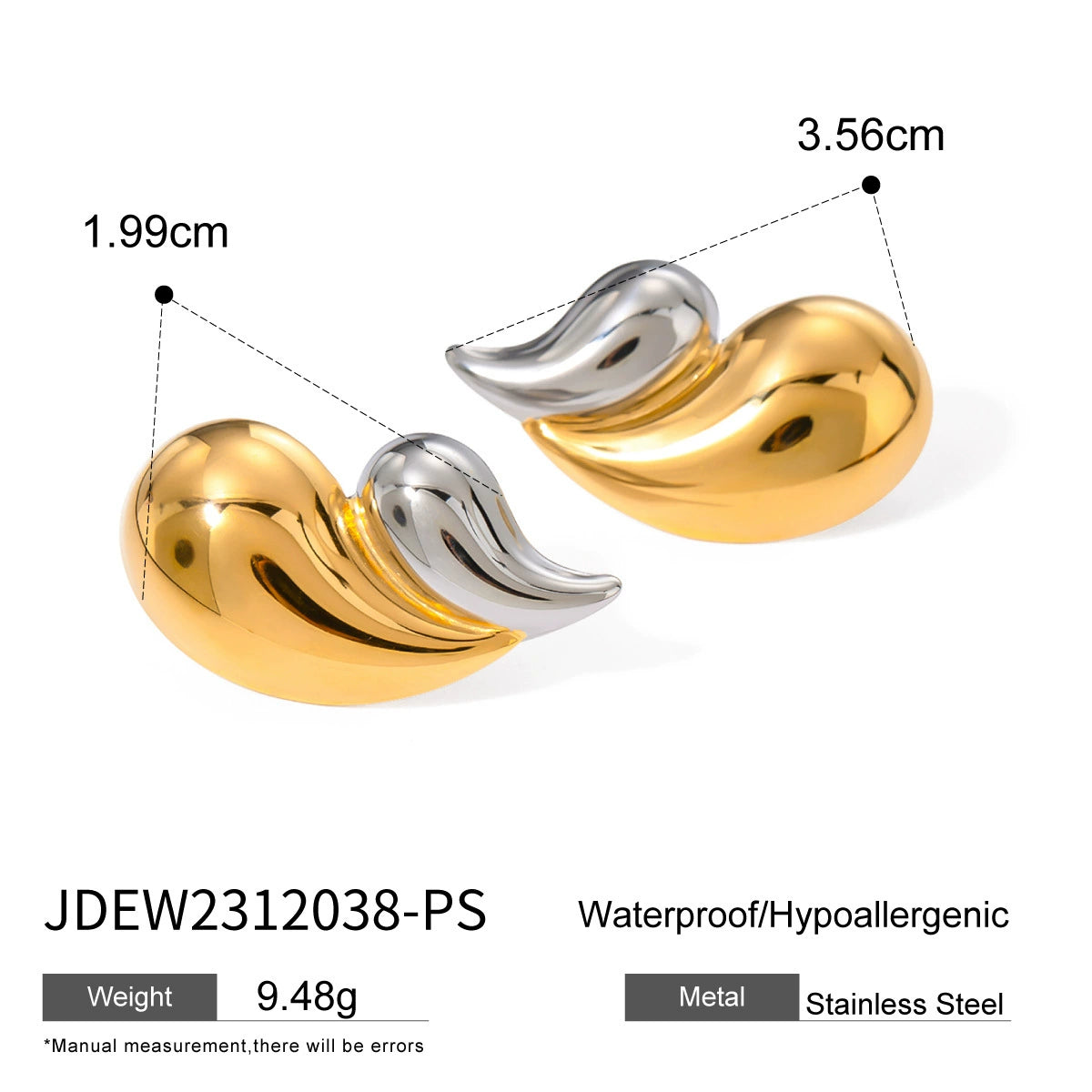 Mai Two-Tone Steel Earrings - JDEW2312038-PS [LX2ZFKJH]